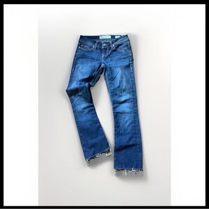 BKE Stella Size 26 distressed fray leg jeans